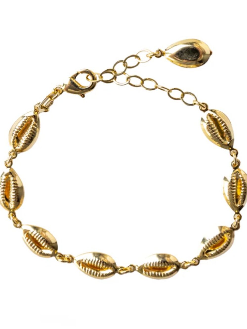 NWT GOLD PLATED COWRIE SHELL BRACELET